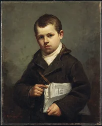 Der Zeitungsjunge, 1879